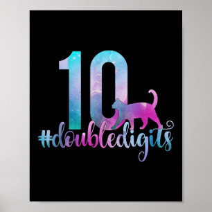 Poster 10e anniversaire fille double chiffres filles dix