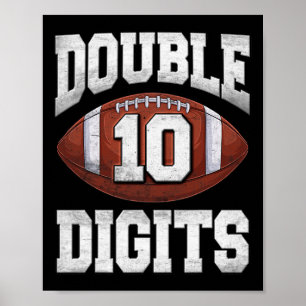 Poster 10e anniversaire garçon double chiffres 10 ans Foo