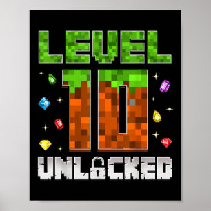 Poster 10e anniversaire Niveau 10 Enfants déverrouillés 1