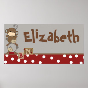 Poster 10x20 Nursery Art Name Print Cocalos Buttons
