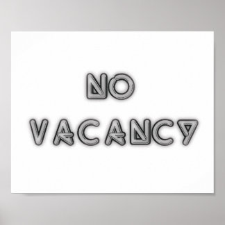 Poster 10x8 Aucun Vacance Black and White Wall Art