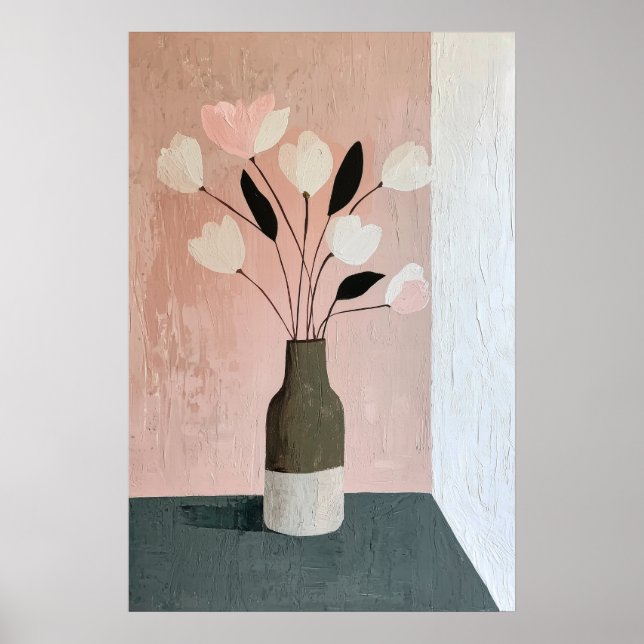 Poster 1129 Résistance Et Calme D'Un Minimalisme Floral - (Devant)