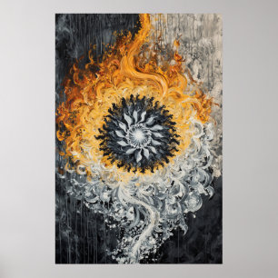 Poster 1147 Incendie Et Eau