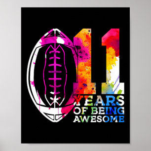 Poster 11 ans d'être fantastique Football 11e anniversair