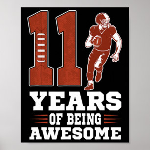 Poster 11 ans d'être merveilleux garçon 11e anniversaire 