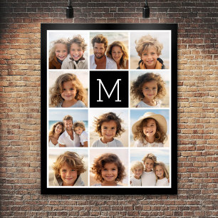 Poster 11 Collage de photos - Grille minimale avec texte