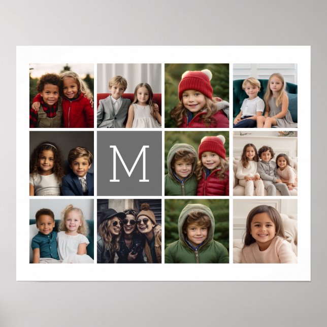 Poster 11 Photo Collage boîte industrielle monogramme (Devant)