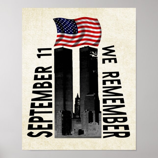 Poster 11 septembre Hommage commémoratif Nous nous souven (Devant)