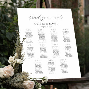 Poster 11 Tables Simple Notre Plan de Table des Personnes