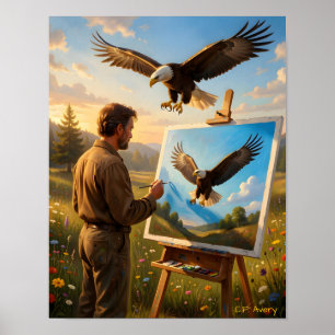 Poster 11 X 14 Téléchargeable L'artiste Aigle