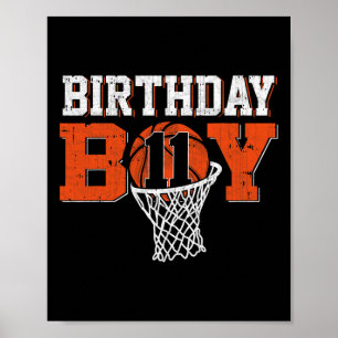 Poster 11e anniversaire garçon Bysketbyll Lover 11 ans Bd