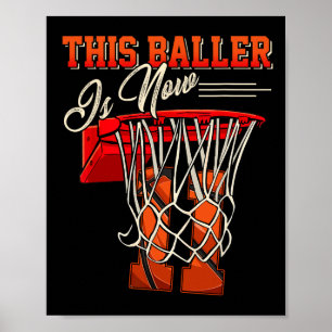 Poster 11e Anniversaire Pour Garçon Basketball 11 Ans Enf