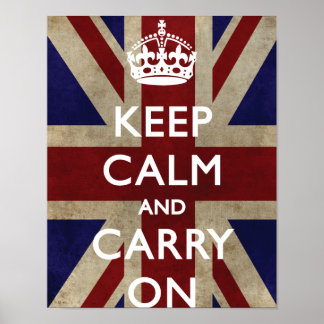 Poster 11X14 Gardez Le Calme Et Portez L'Affiche