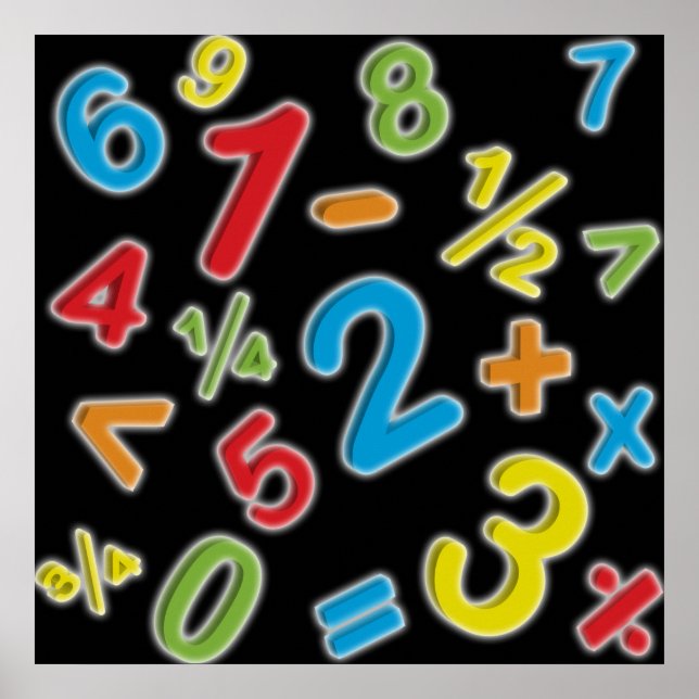 Poster 123 nombres Mathématiques (Devant)