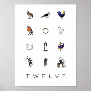 Poster 12 Jours de Noël