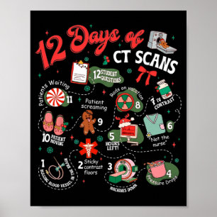 Poster 12 Jours De Scans Ct Noël Ct Tech Cat Scan 