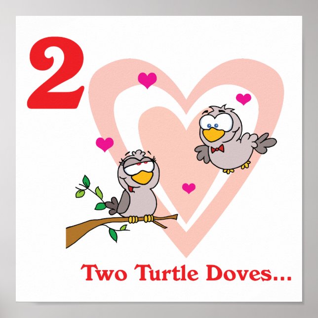 Poster 12 jours deux tourterelles (Devant)