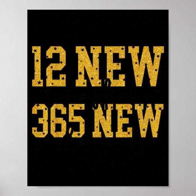 Poster 12 New Chapters 365 New Chances Happy New Year Par (Devant)