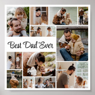 Poster 12 Photo Collage Meilleur Papa Jamais