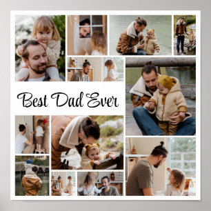 Poster 12 Photo Collage Meilleur Papa Jamais