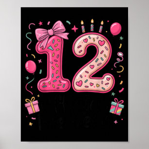 Poster 12 Pré-Adolescente Coquette 12 Ans 12e Anniversair