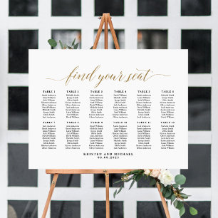 Poster 12 Tables Classy Trouvez Votre Siège Graphique