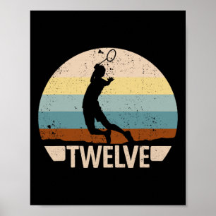 Poster 12e anniversaire Badminton 12 ans Badminton Boys B