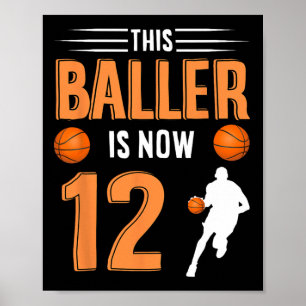 Poster 12e anniversaire de basketball - Ce joueur est mai