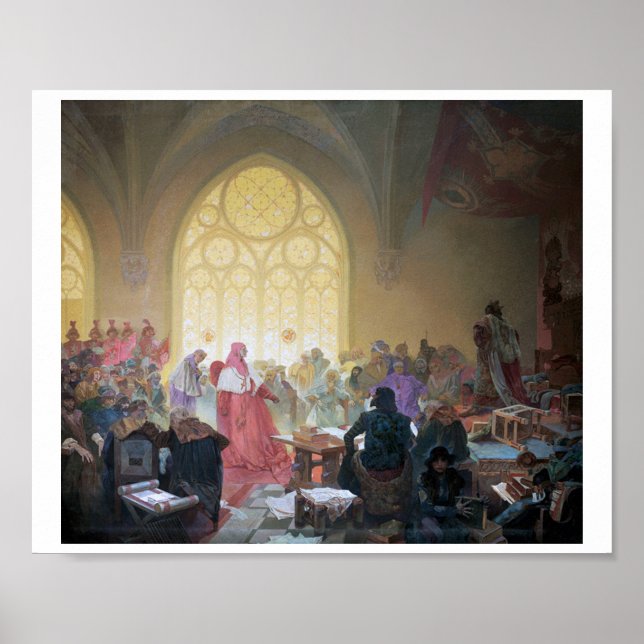 Poster #13 Le roi Hussite Jiri de Podebrady, Mucha (Devant)