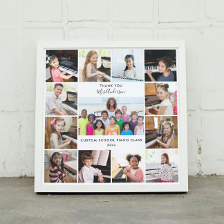 Poster 13 Photo Collage Music Enseignant Cadeau Personnal