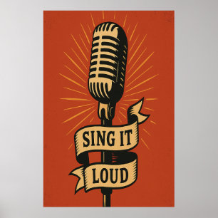 Poster 13, Sing es laut, Vintage