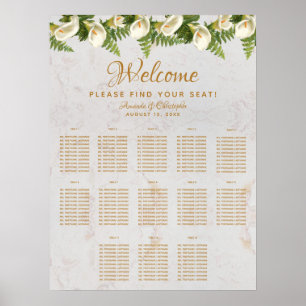 Poster 13 Table Mariage Marbre Plan de Table Calla Lilies