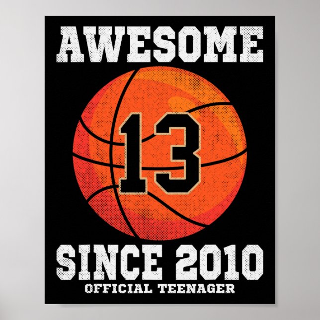 Poster 13e anniversaire de basket-ball Van officiel 13 an (Devant)