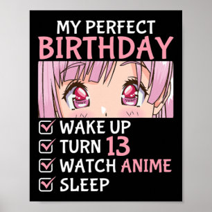 Poster 13e anniversaire Veille Anime 13 ans Anime Ado