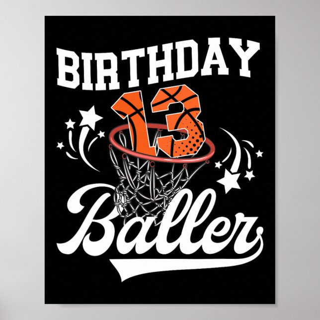 Poster 13th Sketll Birthday Thirteen Year Old Sketll Play (Devant)