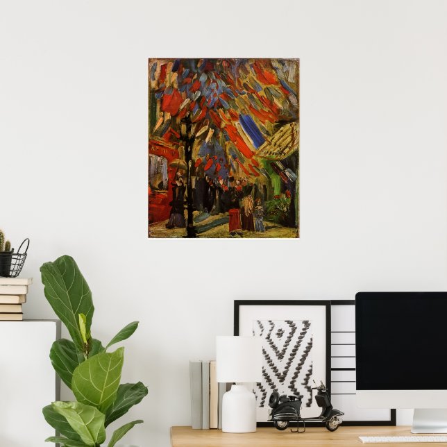 Poster 14 juillet Fête à Paris par Vincent van Gogh (Bureau à domicile)