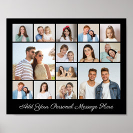 Poster 14 Photo Collage Ajoutez Votre Propre Salutation
