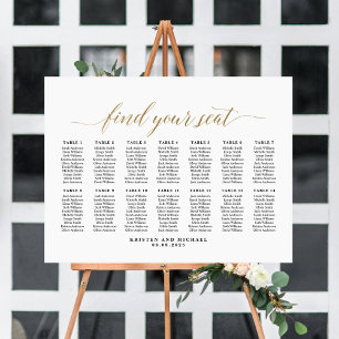 Poster 14 Tables Classy Trouvez Votre Siège Graphique