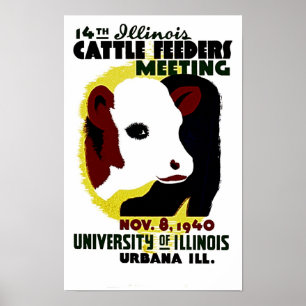 Poster 14e Réunion des éleveurs de bovins de l'Illinois -