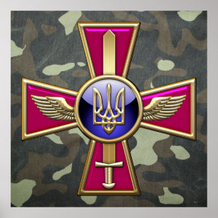 Poster [150] Emblème de l'armée de l'air ukrainienne