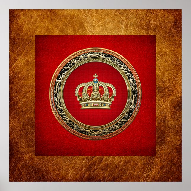 Poster [150] Prince-Princesse King-Queen Crown [Belg.Gold (Devant)