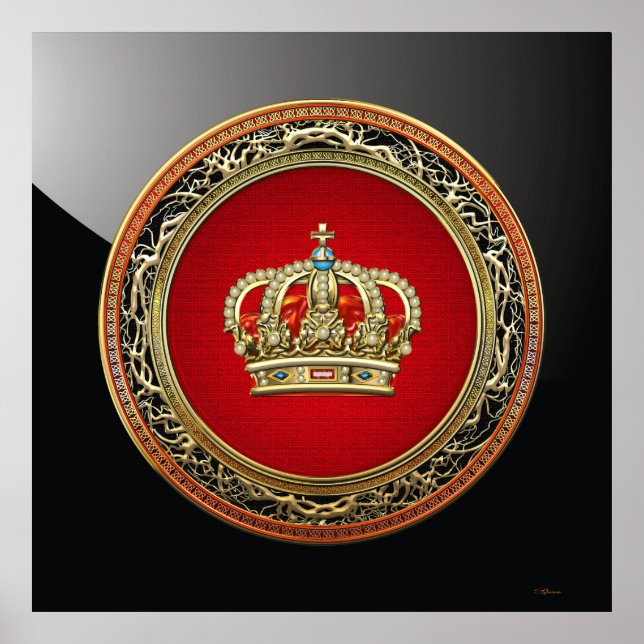 Poster [150] Prince-Princesse King-Queen Crown [Belg.Gold (Devant)