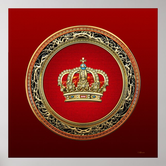 Poster [150] Prince-Princesse King-Queen Crown [Belg.Gold (Devant)