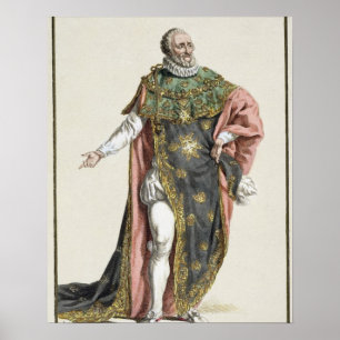 Poster 1553-1610) rois de Henri IV (de la France, de