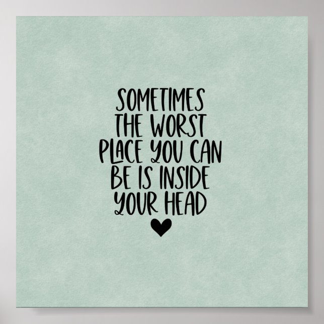 Poster (15,2 x 15,2 cm) - innen Ihres Kopfes (Vorne)