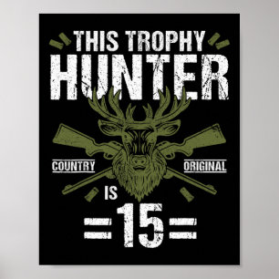 Poster 15e anniversaire Chasse au canard Chasseur de cerf