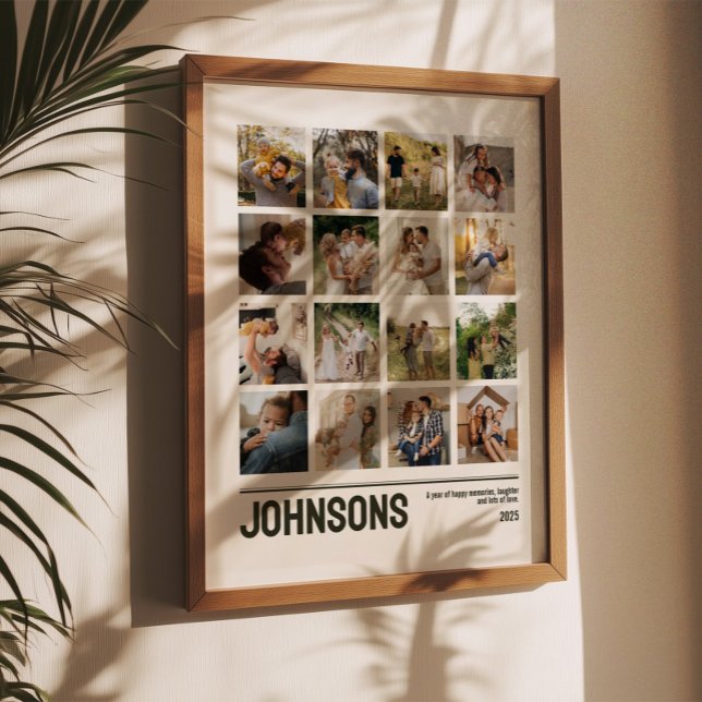 Poster 16 Photo Collage Family  Wedding Pictures Keepsake (Créateur téléchargé)