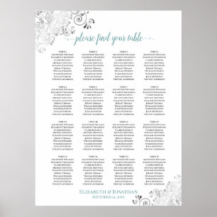 Poster 16 Table Mariage Chartre de Siège Frilly Blanc & S