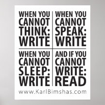 16" x 20" Quand écrire l'affiche