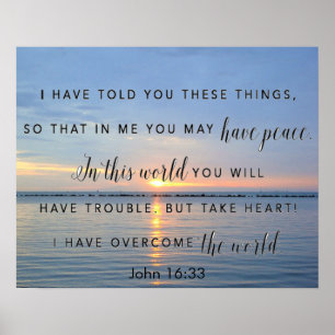 Poster 16h33 de John de vers de bible d'encouragement de